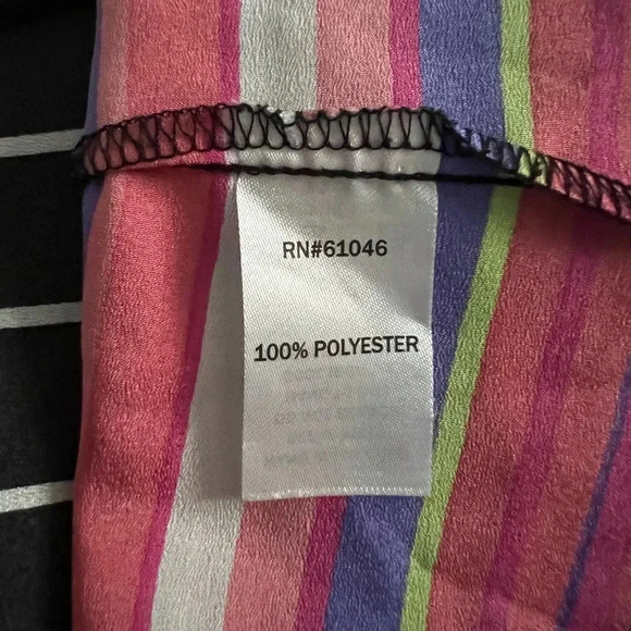 Vanity Sundress XL Striped Elastic Waist Ruffle Accent Vintage Y2K Whimsy Twee - Picture 5 of 8